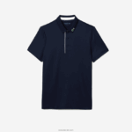 Lacoste חולצת פולו גולף בג'רזי ספורט DZ4D0D596 כחול כהה לבן 525 גברים - Image 5