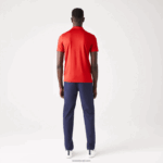 Lacoste חולצת פולו גולף בג'רזי ספורט DZ4D0D597 אדום כחול כהה 528 גברים - Image 3