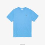 Lacoste חולצת פולו כותנה עם צווארון V בגזרה רגילה (בתוספת מידה) DZ4D0D708 כחול 4xa גברים