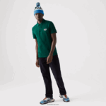 Lacoste חולצת פולו מכותנה אורגנית של קרוקודילים בכושר רגיל DZ4D0D843 ירוק 3 מ"ר גברים - Image 2