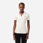 Lacoste חולצת פולו מכותנה אורגנית DZ4D0D2375 לבן 70V נשים