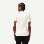Lacoste חולצת פולו מכותנה אורגנית DZ4D0D2375 לבן 70V נשים - Image 3