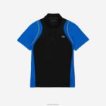 Lacoste חולצת פולו פוליאסטר ממוחזר טניס DZ4D0D85 שחור כחול צהוב xis גברים - Image 4
