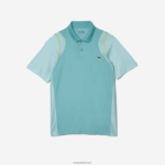 Lacoste חולצת פולו פוליאסטר ממוחזר טניס DZ4D0D84 מנטה br8 גברים - Image 4