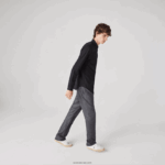 Lacoste חולצת פופלין מכותנה בכושר רגיל DZ4D0D1613 כחול כהה hde גברים - Image 8