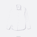 Lacoste חולצת פופלין מכותנה בכושר רגיל DZ4D0D1614 לבן 001 גברים - Image 3