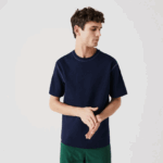 Lacoste חולצת פיקה בתערובת כותנה הפיכה DZ4D0D918 כחול כהה ge5 גברים