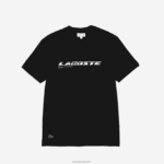 Lacoste חולצת פיקה ממותגת בכושר רגיל DZ4D0D560 שחור 031 גברים - Image 3