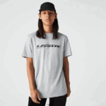 Lacoste חולצת פיקה ממותגת בכושר רגיל DZ4D0D561 chine אפור cca גברים - Image 2