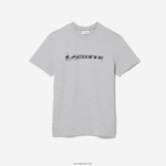 Lacoste חולצת פיקה ממותגת בכושר רגיל DZ4D0D561 chine אפור cca גברים - Image 5