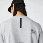 Lacoste חולצת פיקה ממותגת בכושר רגיל DZ4D0D561 chine אפור cca גברים - Image 7