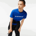Lacoste חולצת פיקה ממותגת בכושר רגיל DZ4D0D562 כחול k1q גברים