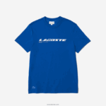 Lacoste חולצת פיקה ממותגת בכושר רגיל DZ4D0D562 כחול k1q גברים - Image 4