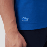 Lacoste חולצת פיקה ממותגת בכושר רגיל DZ4D0D562 כחול k1q גברים - Image 5