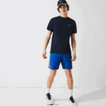 Lacoste חולצת פיקה ספורטיבית לנשימה DZ4D0D670 כחול כהה 166 גברים - Image 2