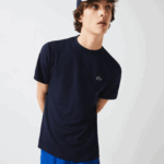 Lacoste חולצת פיקה ספורטיבית לנשימה DZ4D0D670 כחול כהה 166 גברים