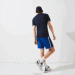 Lacoste חולצת פיקה ספורטיבית לנשימה DZ4D0D670 כחול כהה 166 גברים - Image 3