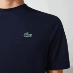 Lacoste חולצת פיקה ספורטיבית לנשימה DZ4D0D670 כחול כהה 166 גברים - Image 4