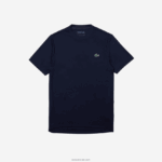 Lacoste חולצת פיקה ספורטיבית לנשימה DZ4D0D670 כחול כהה 166 גברים - Image 5