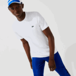 Lacoste חולצת פיקה ספורטיבית לנשימה DZ4D0D671 לבן 001 גברים