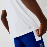 Lacoste חולצת פיקה ספורטיבית לנשימה DZ4D0D671 לבן 001 גברים - Image 4