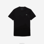 Lacoste חולצת פיקה ספורטיבית לנשימה DZ4D0D672 שחור 031 גברים - Image 5