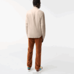 Lacoste חולצת פלנל ממותגת בכושר רגיל DZ4D0D1654 בז' שחור ub7 גברים - Image 3