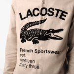 Lacoste חולצת פלנל ממותגת בכושר רגיל DZ4D0D1654 בז' שחור ub7 גברים - Image 4