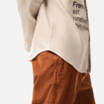 Lacoste חולצת פלנל ממותגת בכושר רגיל DZ4D0D1654 בז' שחור ub7 גברים - Image 9