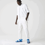 Lacoste חולצת פשתן בכושר רגיל DZ4D0D1651 לבן 001 גברים