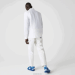 Lacoste חולצת פשתן בכושר רגיל DZ4D0D1651 לבן 001 גברים - Image 3