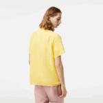 Lacoste חולצת פשתן עם שרוולים קצרים DZ4D0D496 צהוב 107 גברים - Image 3