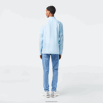 Lacoste חולצת פשתן DZ4D0D468 כחול בהיר t01 גברים - Image 3