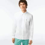 Lacoste חולצת פשתן DZ4D0D469 לבן 001 גברים