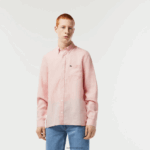 Lacoste חולצת פשתן DZ4D0D470 ורוד בהיר t03 גברים