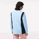 Lacoste חולצת רוגבי מכותנה אורגנית עם שרוול ארוך DZ4D0D544 כחול ירוק fl3 גברים - Image 2