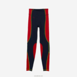 Lacoste חותלות באפקט סריג בצבע בלוק ספורט DZ4D0D2532 כחול כהה אדום 4xh נשים - Image 4