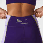 Lacoste חותלות באפקט סריג בצבע בלוק ספורט DZ4D0D2533 סגול 50w נשים - Image 7