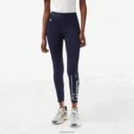 Lacoste חותלות פוליאסטר ממוחזרות באורך 7/8 DZ4D0D2408 כחול כהה 166 נשים - Image 2