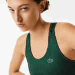 Lacoste חזיית ספורט מודפסת ספורטיבית DZ4D0D2577 ירוק d1r נשים - Image 4