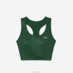 Lacoste חזיית ספורט מודפסת ספורטיבית DZ4D0D2577 ירוק d1r נשים - Image 5