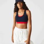 Lacoste חזיית ספורט פוליאסטר ממוחזרת בצבע בלוק ספורט DZ4D0D2575 כחול כהה אדום ירוק 2q6 נשים - Image 2