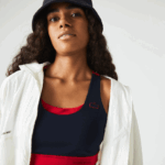 Lacoste חזיית ספורט פוליאסטר ממוחזרת בצבע בלוק ספורט DZ4D0D2575 כחול כהה אדום ירוק 2q6 נשים