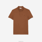 Lacoste חכם פריז מתיחה כותנה פיקה פולו DZ4D0D117 lfa חום בהיר גברים - Image 3