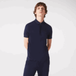 Lacoste חכם פריז מתיחה כותנה פיקה פולו DZ4D0D611 כחול כהה 166 גברים - Image 2