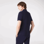Lacoste חכם פריז מתיחה כותנה פיקה פולו DZ4D0D611 כחול כהה 166 גברים - Image 3