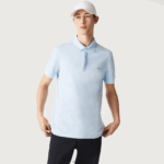 Lacoste חכם פריז מתיחה כותנה פיקה פולו DZ4D0D632 כחול בהיר t01 גברים - Image 2