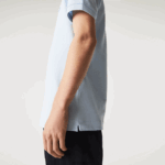 Lacoste חכם פריז מתיחה כותנה פיקה פולו DZ4D0D632 כחול בהיר t01 גברים - Image 5
