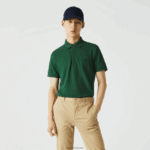 Lacoste חכם פריז מתיחה כותנה פיקה פולו DZ4D0D658 ירוק 132 גברים - Image 7