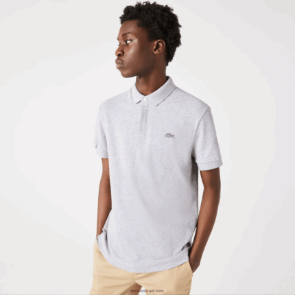 Lacoste חכם פריז מתיחה כותנה פיקה פולו DZ4D0D659 chine אפור cca גברים